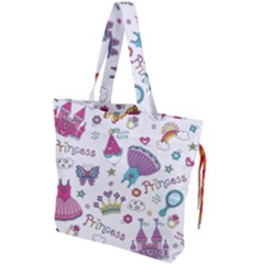 Princess Element Background Material Drawstring Tote Bag