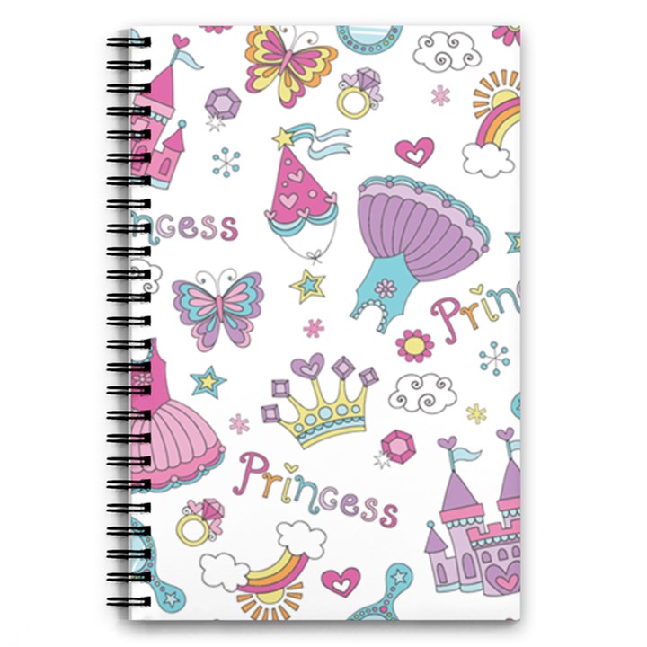 Princess Element Background Material 5.5  x 8.5  Notebook