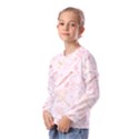 Weather Umbrella Rain Cloud Seamless Doodle Pattern Kids  Long Sleeve Tee with Frill  View2