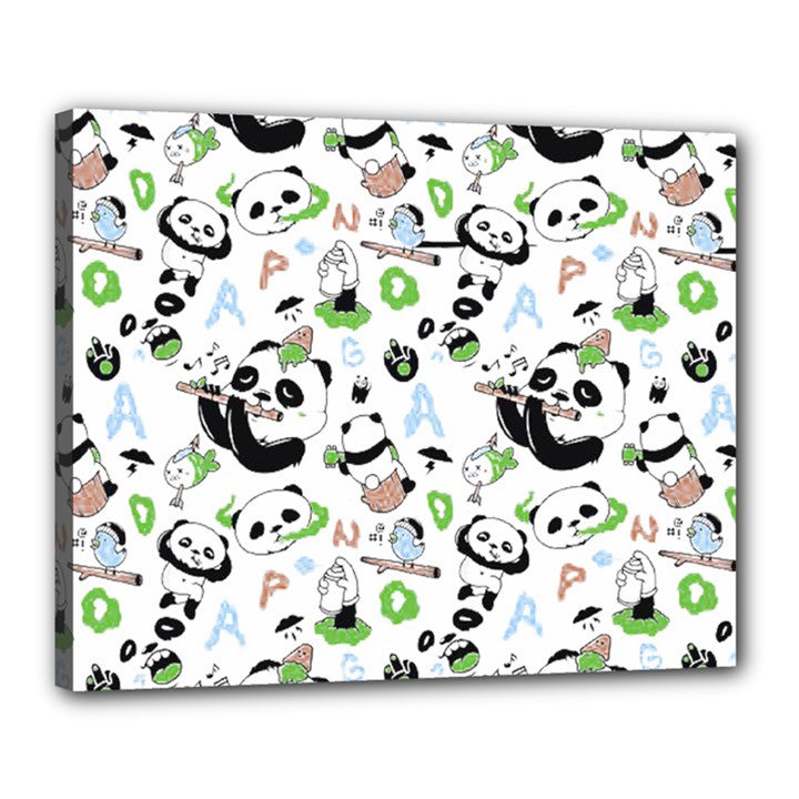 Giant Panda Bear Pattern Canvas 20  x 16  (Stretched)