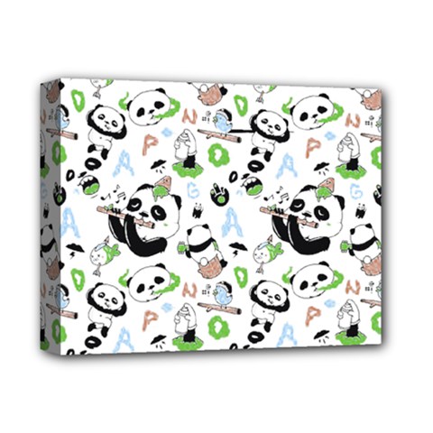 Giant Panda Bear Pattern Deluxe Canvas 14  X 11  (stretched) by Jancukart