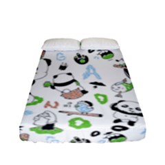 Giant Panda Bear Pattern Fitted Sheet (full/ Double Size) by Jancukart