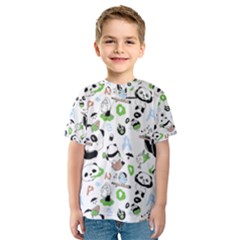 Giant Panda Bear Pattern Kids  Sport Mesh Tee