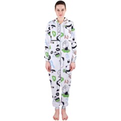 Giant Panda Bear Pattern Hooded Jumpsuit (ladies)