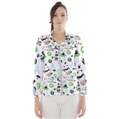 Giant Panda Bear Pattern Women s Windbreaker