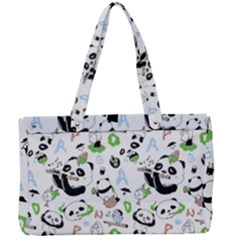 Giant Panda Bear Pattern Canvas Work Bag by Jancukart