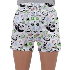 Giant Panda Bear Pattern Sleepwear Shorts