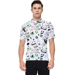 Giant Panda Bear Pattern Men s Short Sleeve Rash Guard by Jancukart