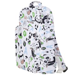 Giant Panda Bear Pattern Double Compartment Backpack