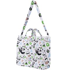 Giant Panda Bear Pattern Square Shoulder Tote Bag by Jancukart