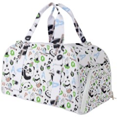 Giant Panda Bear Pattern Burner Gym Duffel Bag by Jancukart