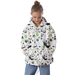 Giant Panda Bear Pattern Kids  Oversized Hoodie