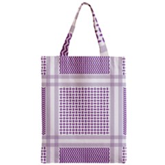 Square Purple Pattern Bead Purple Keffiyeh Purple Geometric Headdress Angle Violet Rectangle Zipper Classic Tote Bag by Jancukart