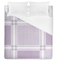 Square Purple Pattern Bead Purple Keffiyeh Purple Geometric Headdress Angle Violet Rectangle Duvet Cover (Queen Size) View1