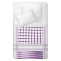 Square Purple Pattern Bead Purple Keffiyeh Purple Geometric Headdress Angle Violet Rectangle Duvet Cover (single Size)