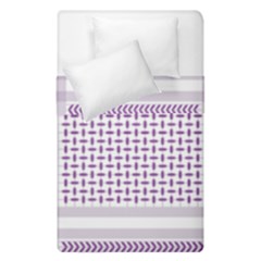 Square Purple Pattern Bead Purple Keffiyeh Purple Geometric Headdress Angle Violet Rectangle Duvet Cover Double Side (single Size)