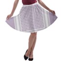 Square Purple Pattern Bead Purple Keffiyeh Purple Geometric Headdress Angle Violet Rectangle A-line Skater Skirt View1