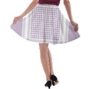 Square Purple Pattern Bead Purple Keffiyeh Purple Geometric Headdress Angle Violet Rectangle A-line Skater Skirt View2