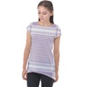 Square Purple Pattern Bead Purple Keffiyeh Purple Geometric Headdress Angle Violet Rectangle Cap Sleeve High Low Top View1