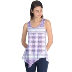 Square Purple Pattern Bead Purple Keffiyeh Purple Geometric Headdress Angle Violet Rectangle Sleeveless Tunic by Jancukart