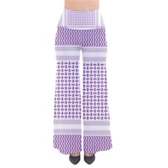 Square Purple Pattern Bead Purple Keffiyeh Purple Geometric Headdress Angle Violet Rectangle So Vintage Palazzo Pants by Jancukart