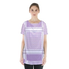 Square Purple Pattern Bead Purple Keffiyeh Purple Geometric Headdress Angle Violet Rectangle Skirt Hem Sports Top