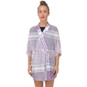 Square Purple Pattern Bead Purple Keffiyeh Purple Geometric Headdress Angle Violet Rectangle Half Sleeve Chiffon Kimono View1