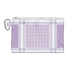 Square Purple Pattern Bead Purple Keffiyeh Purple Geometric Headdress Angle Violet Rectangle Canvas Cosmetic Bag (large) by Jancukart