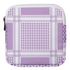 Square Purple Pattern Bead Purple Keffiyeh Purple Geometric Headdress Angle Violet Rectangle Mini Square Pouch by Jancukart