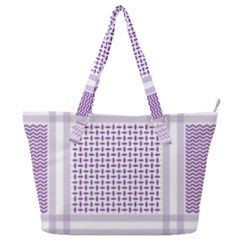 Square Purple Pattern Bead Purple Keffiyeh Purple Geometric Headdress Angle Violet Rectangle Full Print Shoulder Bag