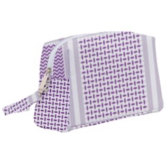 Square Purple Pattern Bead Purple Keffiyeh Purple Geometric Headdress Angle Violet Rectangle Wristlet Pouch Bag (large) by Jancukart