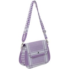 Square Purple Pattern Bead Purple Keffiyeh Purple Geometric Headdress Angle Violet Rectangle Saddle Handbag