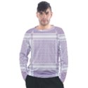 Square Purple Pattern Bead Purple Keffiyeh Purple Geometric Headdress Angle Violet Rectangle Men s Long Sleeve Raglan Tee View1