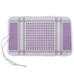 Square Purple Pattern Bead Purple Keffiyeh Purple Geometric Headdress Angle Violet Rectangle Pen Storage Case (s)