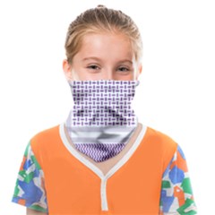 Square Purple Pattern Bead Purple Keffiyeh Purple Geometric Headdress Angle Violet Rectangle Face Covering Bandana (kids)