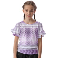 Square Purple Pattern Bead Purple Keffiyeh Purple Geometric Headdress Angle Violet Rectangle Kids  Cut Out Flutter Sleeves