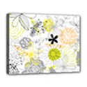 Doodle Flowers Hand Drawing Pattern Canvas 14  x 11  (Stretched) View1