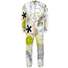 Doodle Flowers Hand Drawing Pattern Onepiece Jumpsuit (men)