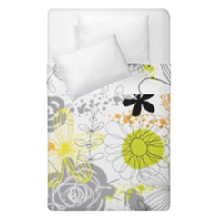 Doodle Flowers Hand Drawing Pattern Duvet Cover Double Side (single Size)