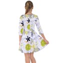 Doodle Flowers Hand Drawing Pattern Smock Dress View2