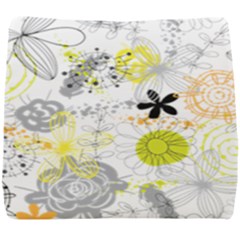 Doodle Flowers Hand Drawing Pattern Seat Cushion