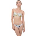 Doodle Flowers Hand Drawing Pattern Classic Bandeau Bikini Set View1