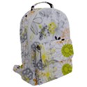 Doodle Flowers Hand Drawing Pattern Flap Pocket Backpack (Large) View2