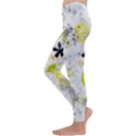 Doodle Flowers Hand Drawing Pattern Kids  Lightweight Velour Leggings View2