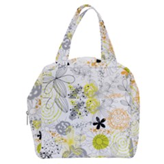 Doodle Flowers Hand Drawing Pattern Boxy Hand Bag