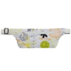 Doodle Flowers Hand Drawing Pattern Active Waist Bag by Jancukart