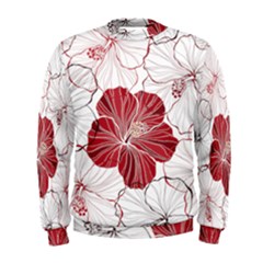 Red Hibiscus Flowers Art Men s Sweatshirt by Jancukart