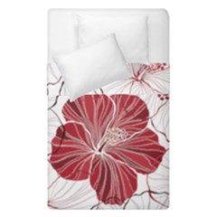 Red Hibiscus Flowers Art Duvet Cover Double Side (single Size)