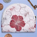 Red Hibiscus Flowers Art Horseshoe Style Canvas Pouch View2