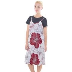 Red Hibiscus Flowers Art Camis Fishtail Dress